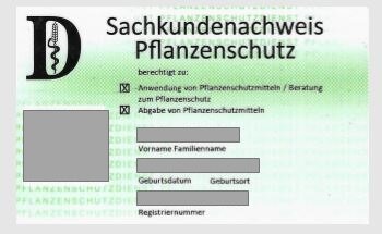 Sachkundenachweis im Scheckkartenformat