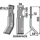 Dent rotative DURAFACE, modèle droit