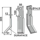 Dent rotative DURAFACE, modèle gauche