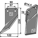 Couteau, modèle gauche